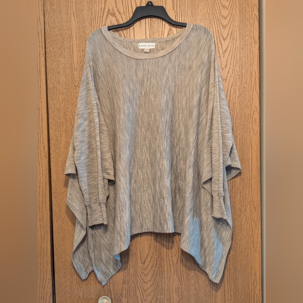 Knox Rose Beige Women's Tunic Top W/Long Sleeves